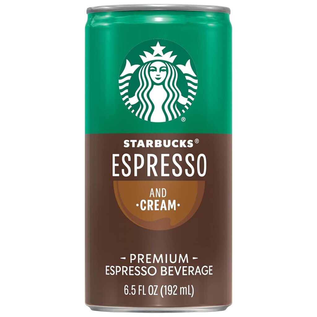 Starbucks Ready to Drink Coffee, Espresso  Cream, 6.5oz Cans (12 Pack) (Packaging May Vary)