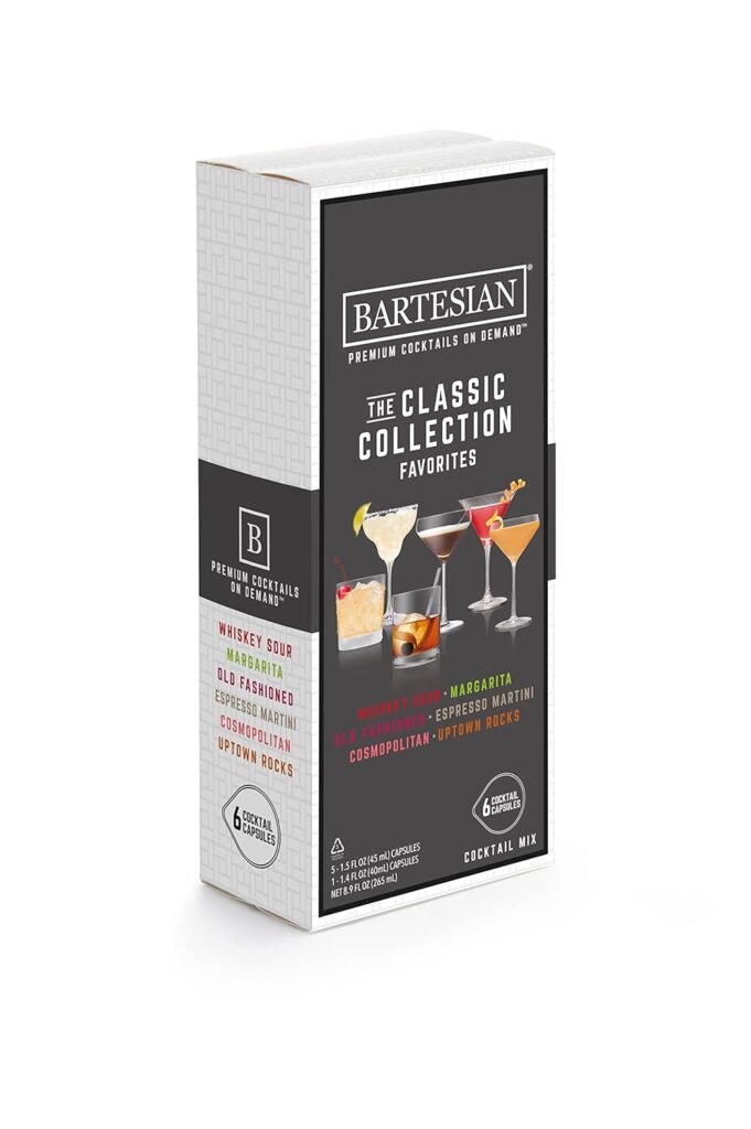 The Classic Collection Capsules, Variety Pack of 6 for Bartesian Premium Cocktail Maker (55524)